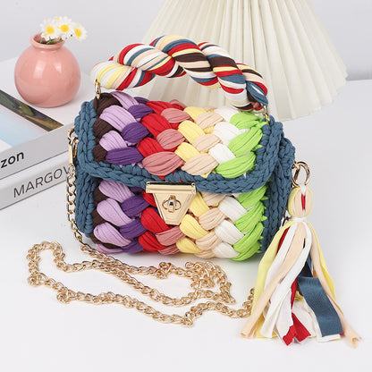 Woven Chain Crossbody Bag
