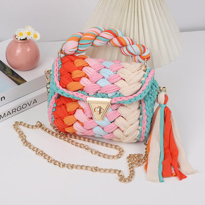 Woven Chain Crossbody Bag
