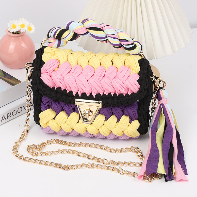 Woven Chain Crossbody Bag