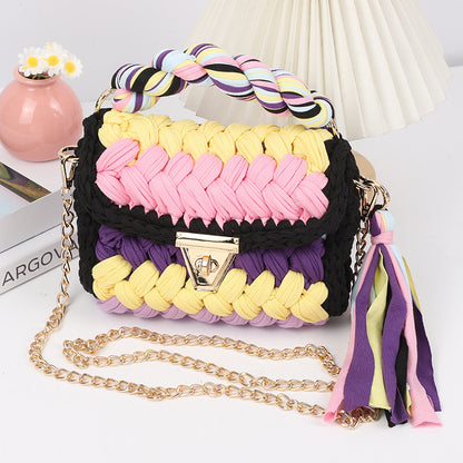 Woven Chain Crossbody Bag