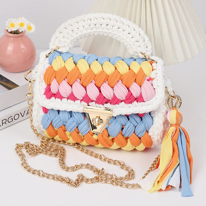 Woven Chain Crossbody Bag