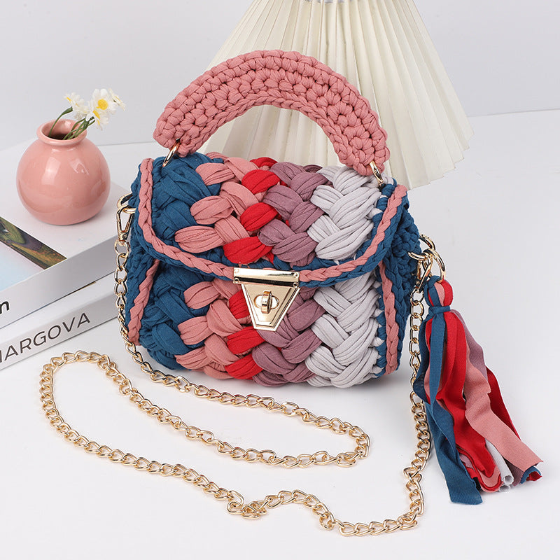 Woven Chain Crossbody Bag