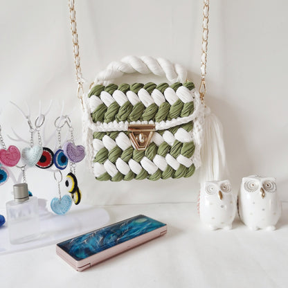 Woven Chain Crossbody Bag