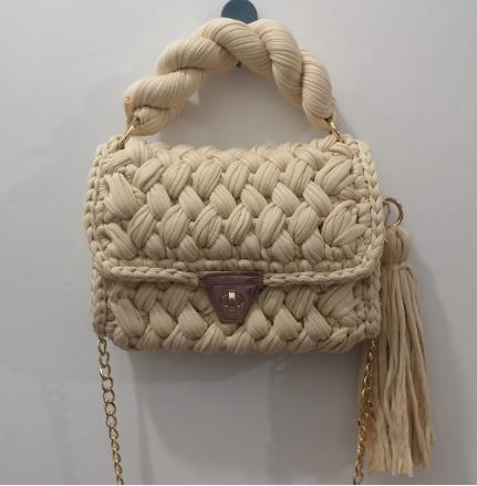 Woven Chain Crossbody Bag