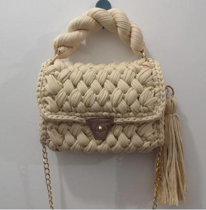 Woven Chain Crossbody Bag