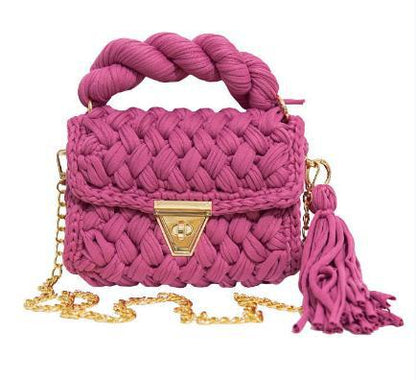 Woven Chain Crossbody Bag
