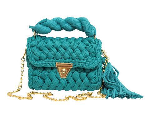 Woven Chain Crossbody Bag