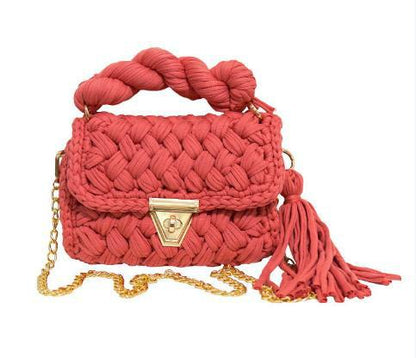 Woven Chain Crossbody Bag