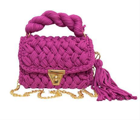 Woven Chain Crossbody Bag
