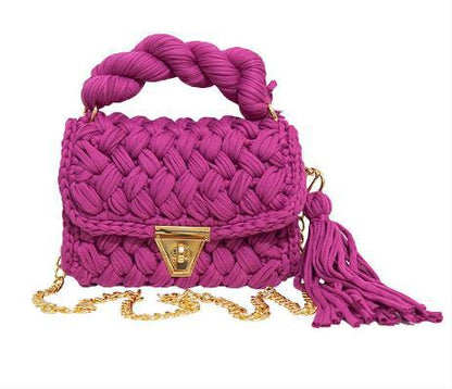 Woven Chain Crossbody Bag