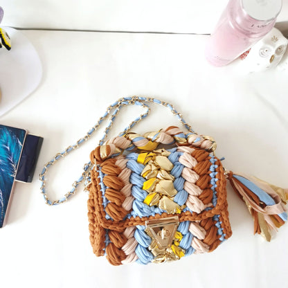 Woven Chain Crossbody Bag