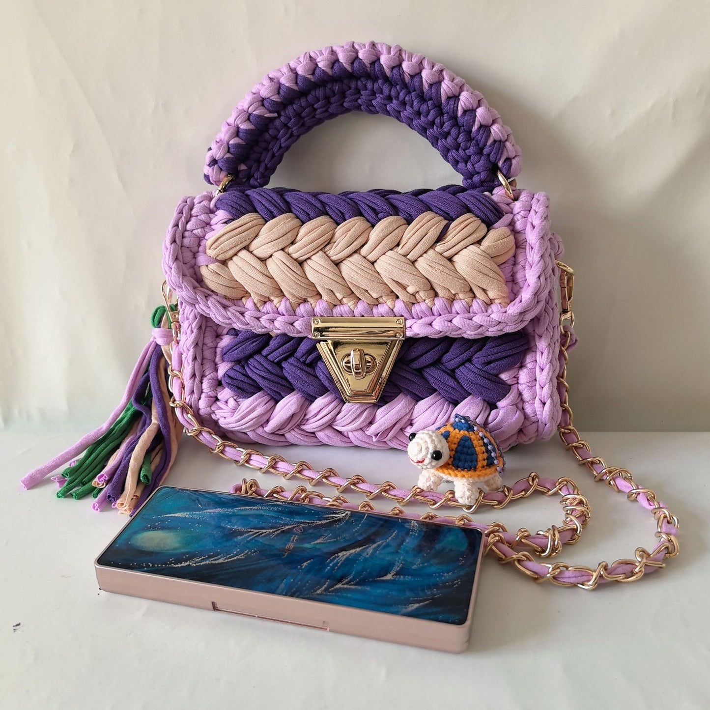 Woven Chain Crossbody Bag