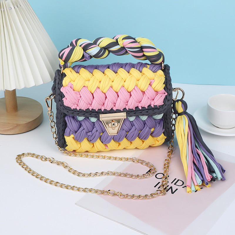 Woven Chain Crossbody Bag