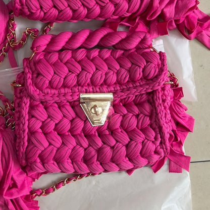Woven Chain Crossbody Bag