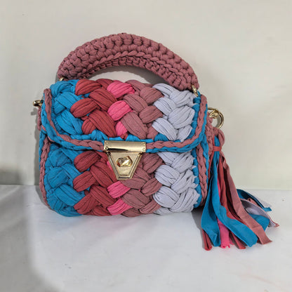 Woven Chain Crossbody Bag