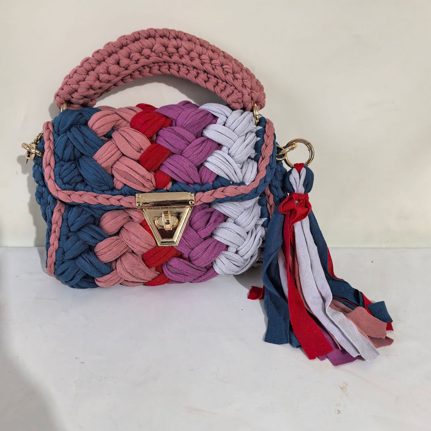 Woven Chain Crossbody Bag