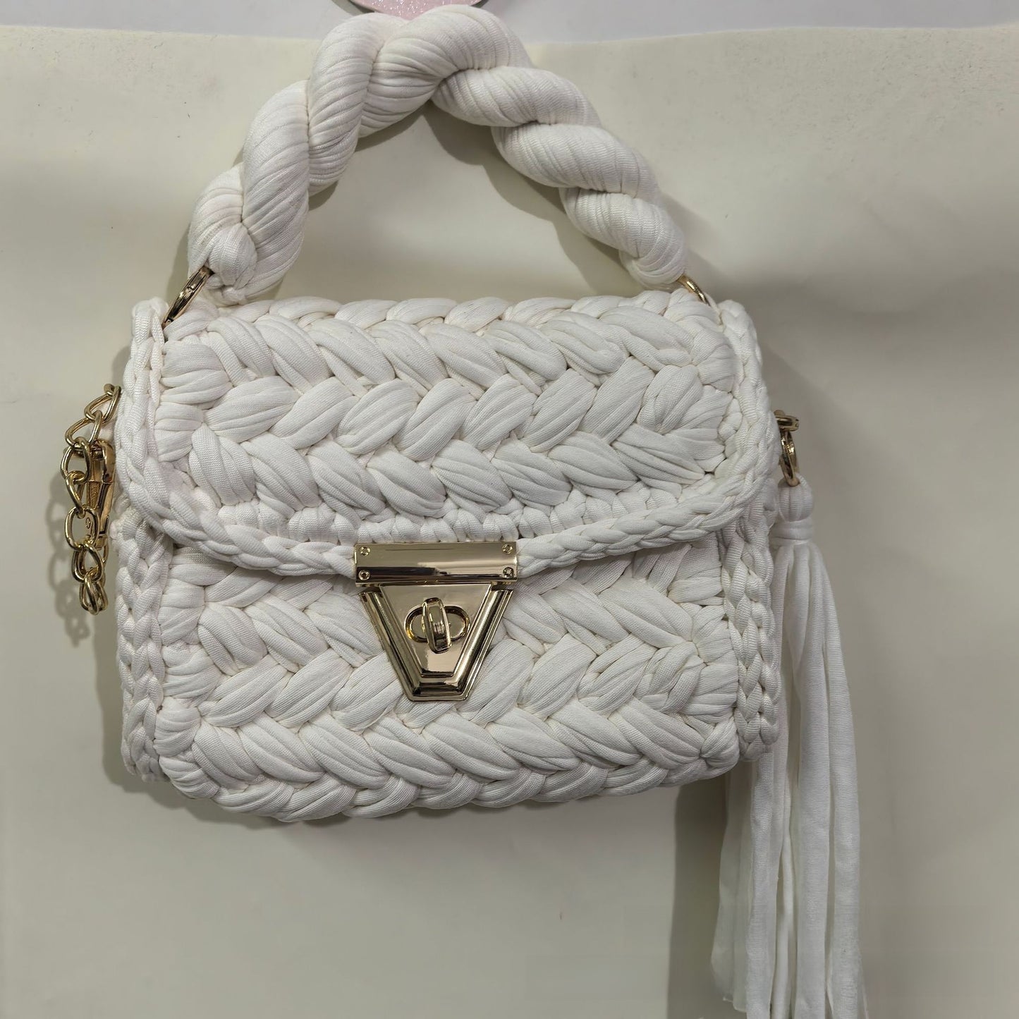 Woven Chain Crossbody Bag