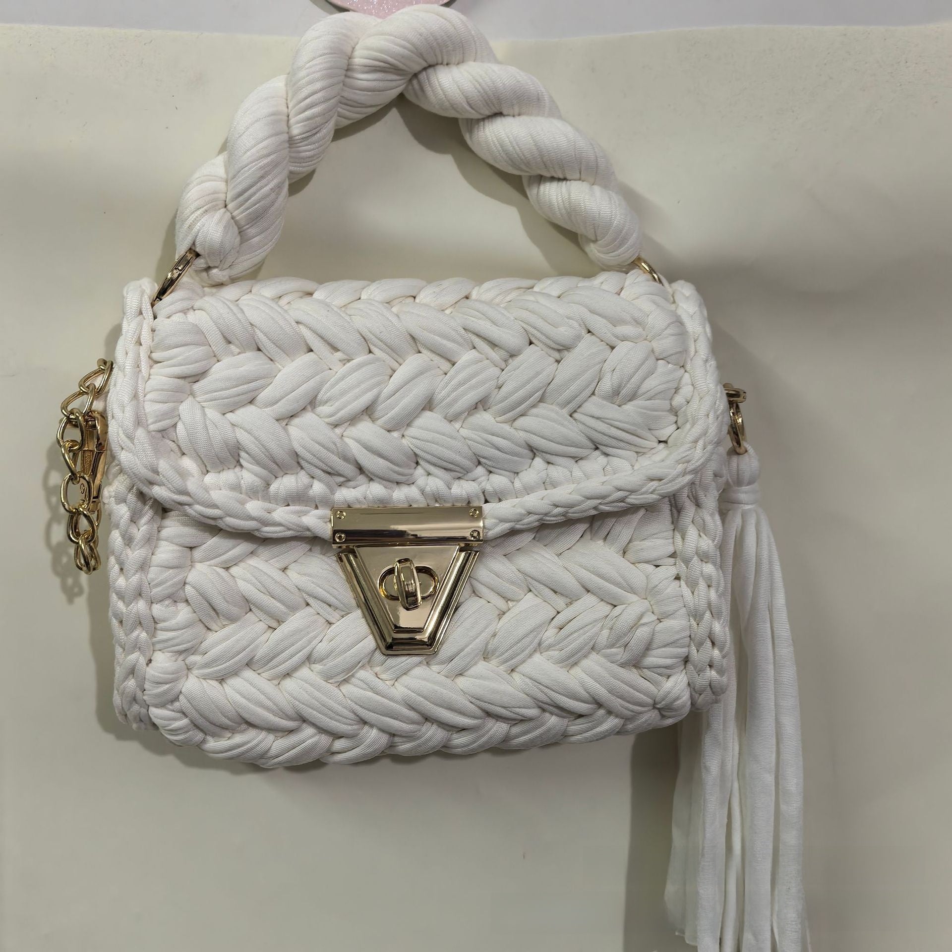 Woven Chain Crossbody Bag