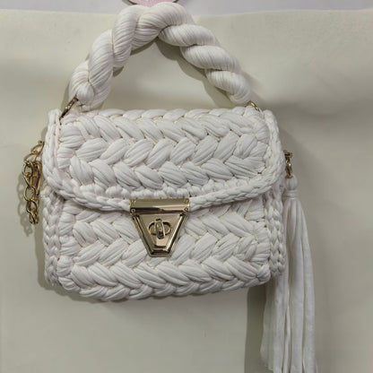 Woven Chain Crossbody Bag
