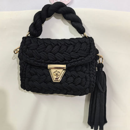 Woven Chain Crossbody Bag