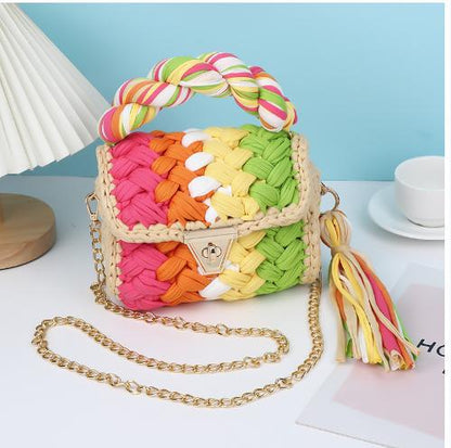 Woven Chain Crossbody Bag