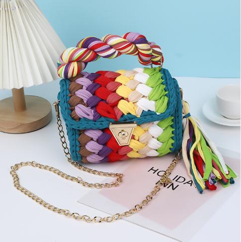 Woven Chain Crossbody Bag
