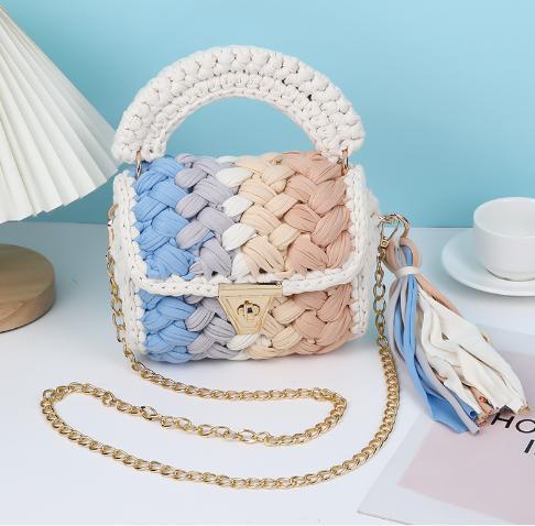 Woven Chain Crossbody Bag