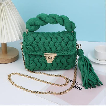 Woven Chain Crossbody Bag