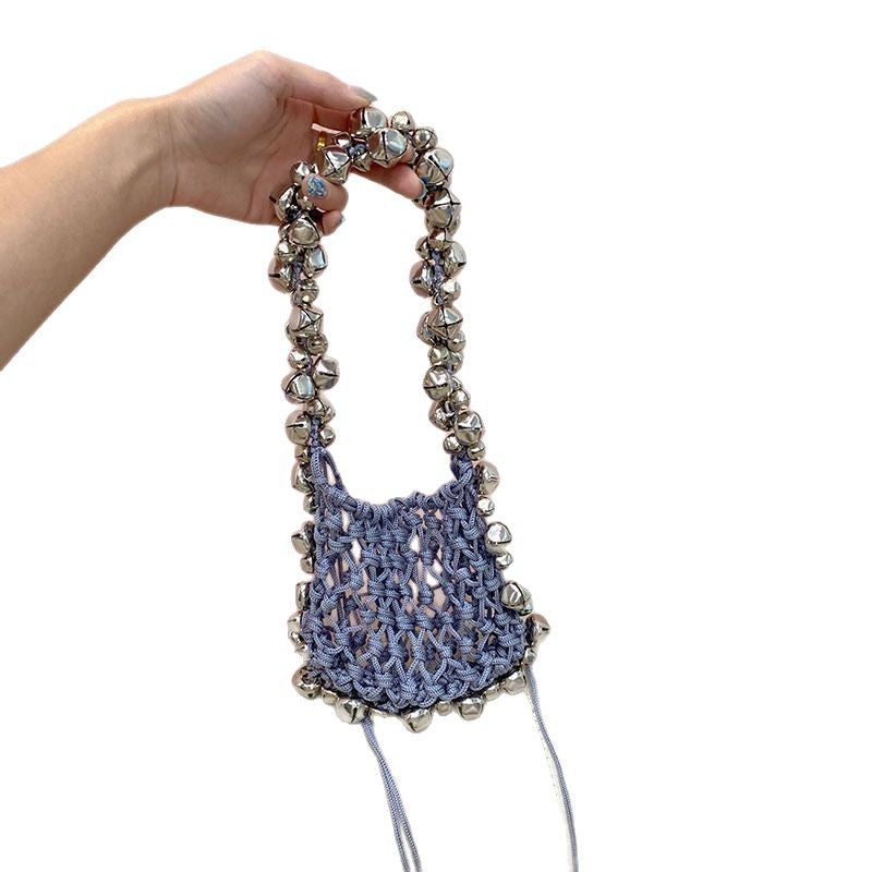 Woven Cotton Linen Shoulder Handbag