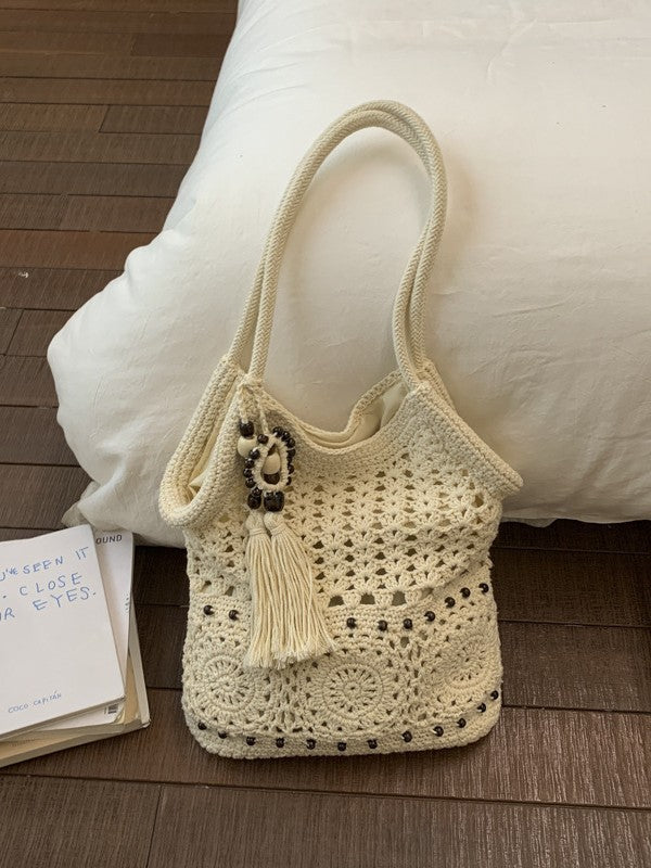 Woven Cotton Underarm Shoulder Bag