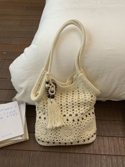 Woven Cotton Underarm Shoulder Bag