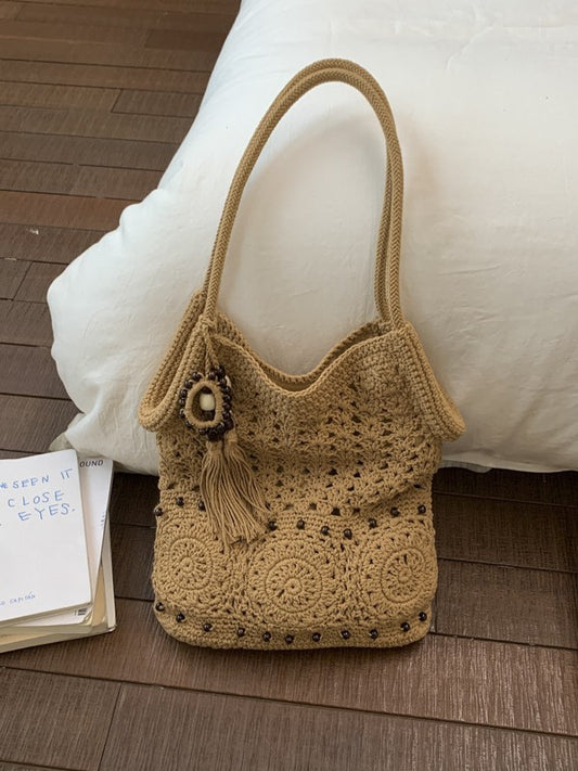 Woven Cotton Underarm Shoulder Bag
