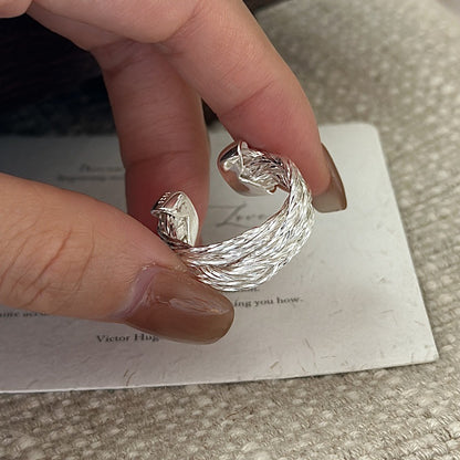 Woven Cross Vintage Open Ring