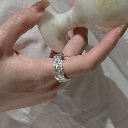 Woven Cross Vintage Open Ring