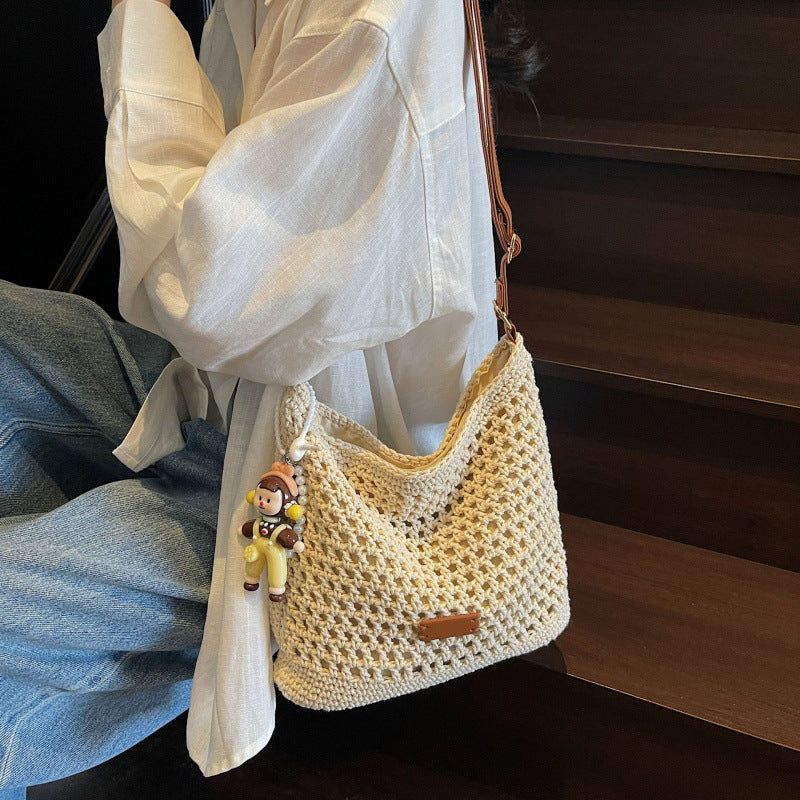 Woven Cut Out Tote Bag