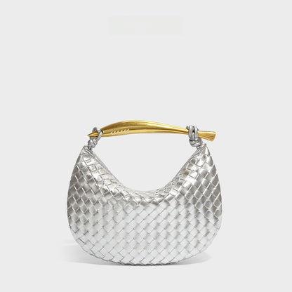 Woven Dumpling Shoulder Bag
