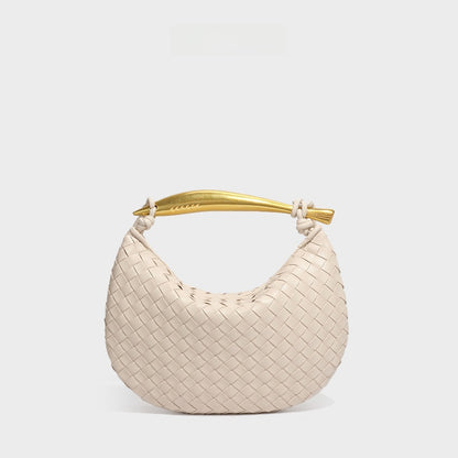 Woven Dumpling Shoulder Bag
