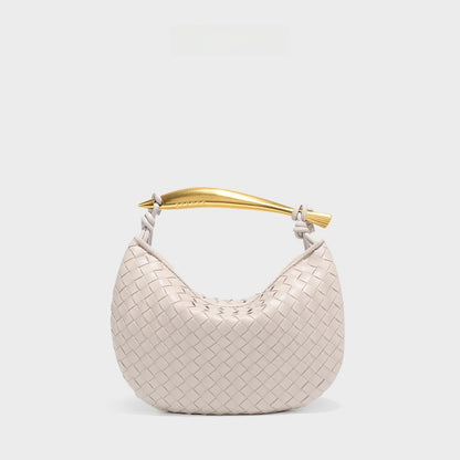 Woven Dumpling Shoulder Bag