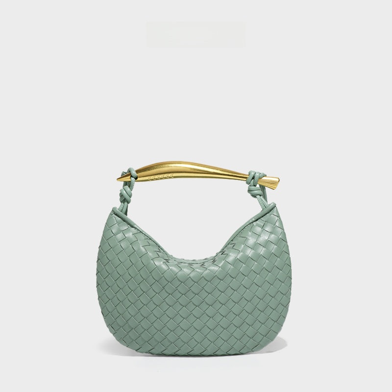 Woven Dumpling Shoulder Bag