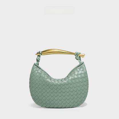 Woven Dumpling Shoulder Bag