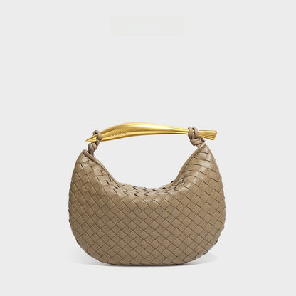 Woven Dumpling Shoulder Bag