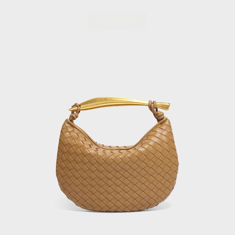 Woven Dumpling Shoulder Bag