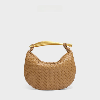 Woven Dumpling Shoulder Bag
