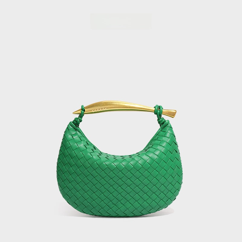 Woven Dumpling Shoulder Bag