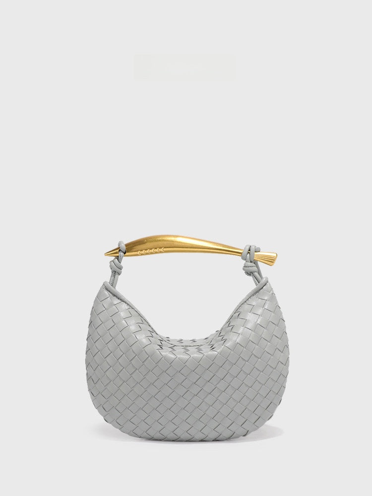 Woven Dumpling Shoulder Bag