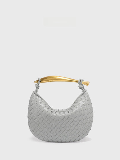 Woven Dumpling Shoulder Bag