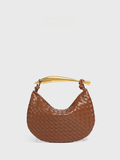 Woven Dumpling Shoulder Bag