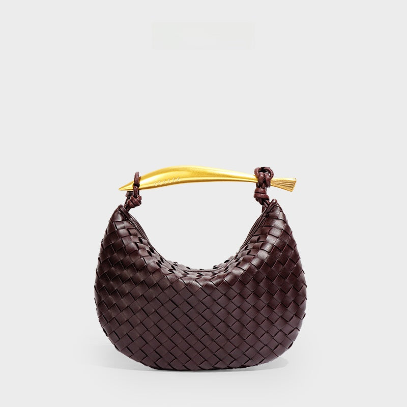 Woven Dumpling Shoulder Bag