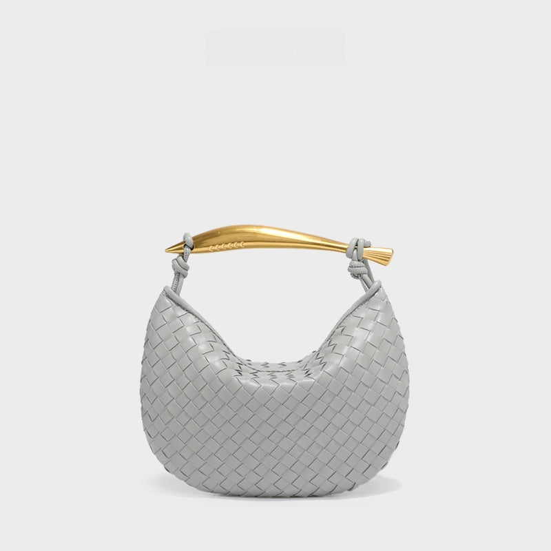 Woven Dumpling Shoulder Bag