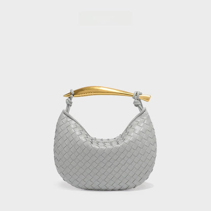 Woven Dumpling Shoulder Bag